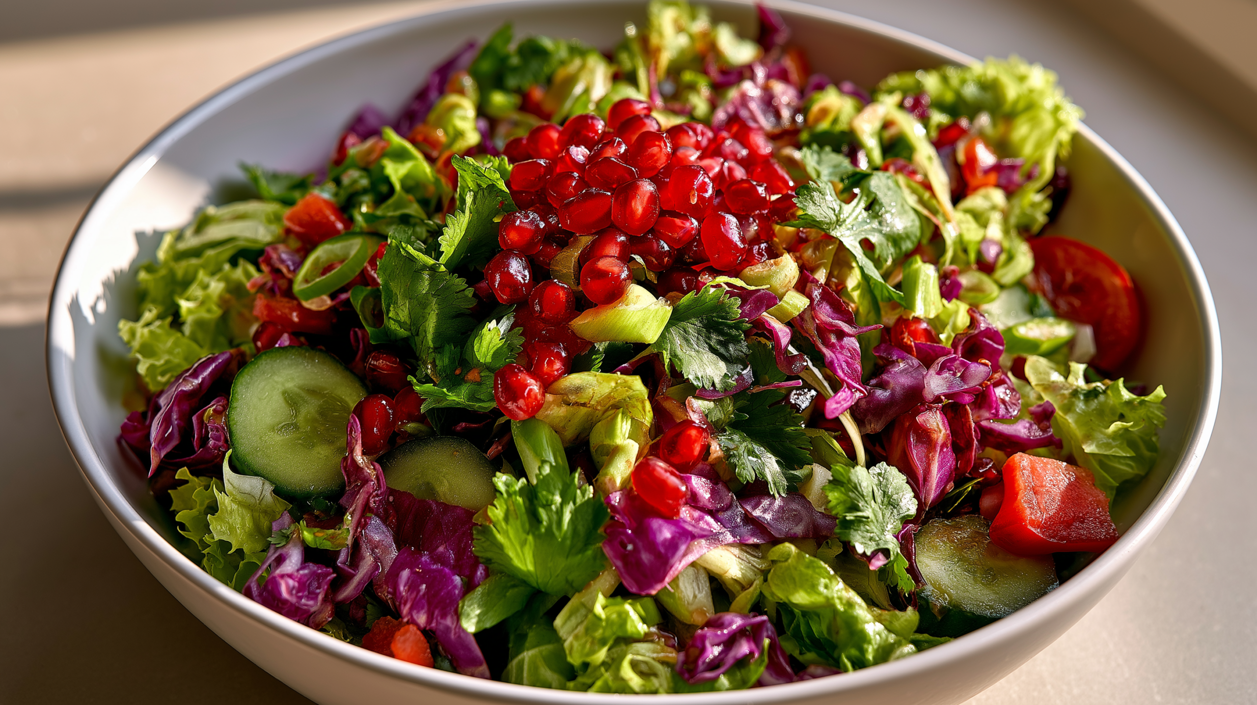 You are currently viewing Fresh Spring Salad with Purple Cabbage & Lettuce